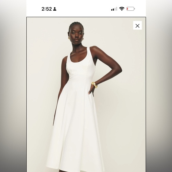 Reformation Dresses & Skirts - Reformation Mikol knit white a-line midi dress